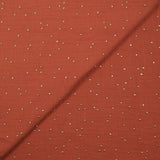 Double gaze pois dorés fond tomette