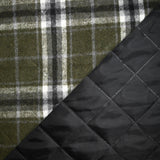 Flanelle matelassée à carreaux Adèle kaki