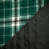 Flanelle matelassée à carreaux Adèle vert bouteille