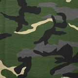 Gabardine de coton imperméable camouflage kaki