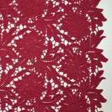 Guipure de coton Daphné rouge fraise