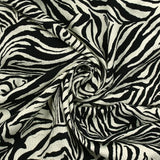 Jacquard de coton imprimé safari zébré