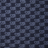 Jacquard polyviscose initiales fond marine