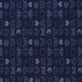 Jean's jacquard polyviscose pacman fond marine