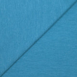 Jersey de coton bleu turquoise chiné