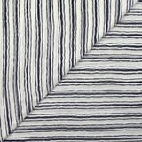 Jersey de polyester fin rayé et dévoré marine et blanc