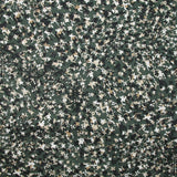 Jersey de coton froissé imprimé terrazzo fond vert foncé