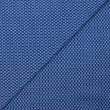 Jersey de coton imprimé damier de tirets fond bleu foncé