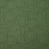 Jersey de coton imprimé numbers fond kaki