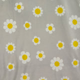 Jersey de velours nicky imprimé marguerite fond gris