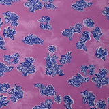 Jersey de viscose imprimé Lisianthus fond violet