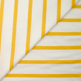 Jersey de viscose rayé jaune soleil fond blanc