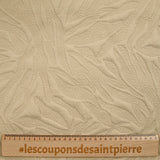 Jersey matelassé fissures fond beige