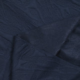 Matelassé jersey fissures navy blue background