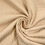 Jersey matelassé tresses fond beige