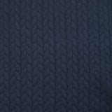 Matelassé jersey braids navy blue background