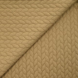 Jersey matelassé tresses fond camel