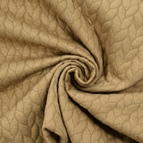 Jersey matelassé tresses fond camel