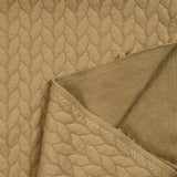 Jersey matelassé tresses fond camel