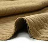 Jersey matelassé tresses fond camel