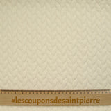 Jersey matelassé tresses fond écru