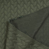 Matelassé matelassé braids military green background