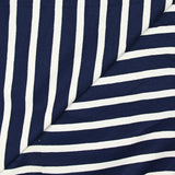 Jersey viscose marinière blanc et marine