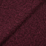 Lainage bouclette à poil long lie de vin