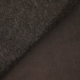 Lainage bouclette envers polaire marron