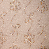 Lainage bouclette Sarah fleurs fond sable rosé