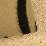 Lainage imprimé en laine et soie tigré noir fond marron