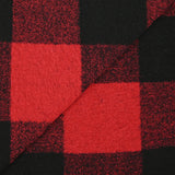Lainage polyester à carreaux rouge et noir