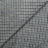 Laine mélangée brossée zigzag bleu marine