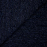 Maille chinée polyester lurex noir fond bleu marine et noir