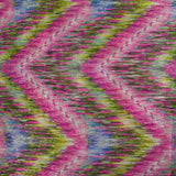 Maille fine plissée Lurex chevron rose, vert et bleu