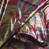 Maille imprimé fuchsia et doré
