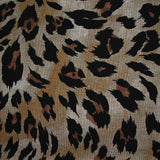 Maille Milano polyviscose leopard fond taupe