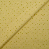 Maille polo coton imprimée sésame et lettres fond jaune