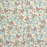 Tissu Maillot de bain recyclé UPF50 fleurs du printemps fond blanc cassé