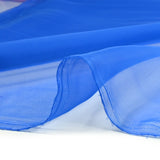 Mousselina de seda azul real 100% real
