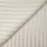 Mousseline crinkle soie lurex doré et argent fond blanc cassé