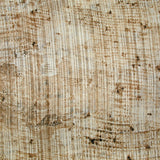 Mousseline imprimée bande satin grunge marron fond écru