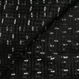Organza de 100% soie ajouré plumetis fond noir