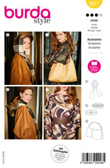 Patron Burda n°5611 : Accessoires - Capuche / Sac / Ceinture