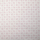 Piqué de coton imprimé brindille dans le vent vieux rose fond blanc