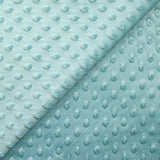 Polaire minky relief bleu givré