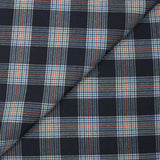 Polyviscose tissée-teinte écossais Eliott fond marine