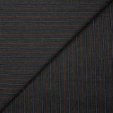 Polyviscose tissée-teinte rayée Mateo fond anthracite