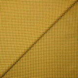 Popeline de coton imprimée à carreaux jaune miel