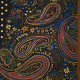 Cachemire printed cotton poplin with dot a dot midnight blue background
